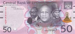 Lesotho p28 50 Maloti 2021